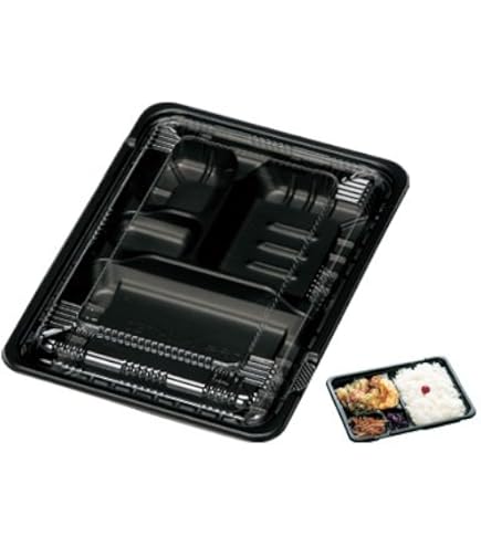 CTガチ弁IK24-20C2 BK 身蓋セット（各50枚×6袋） CTガチ弁 IK24-20E2 BK 身 (中央化学) | 食品容器販売の